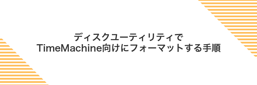 ディスクユーティリティでTimeMachine向けにフォーマットする手順
