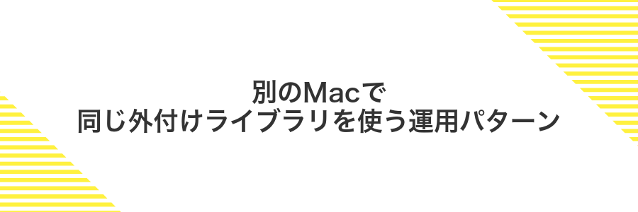 別のMacで同じ外付けライブラリを使う運用パターン