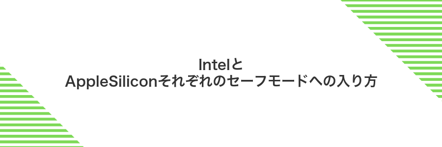 IntelとAppleSiliconそれぞれのセーフモードへの入り方