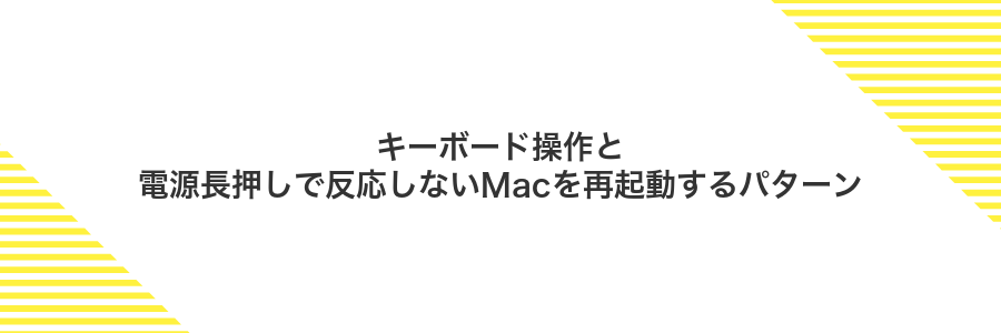 キーボード操作と電源長押しで反応しないMacを再起動するパターン