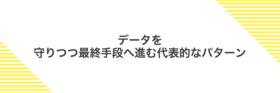 データを守りつつ最終手段へ進む代表的なパターン