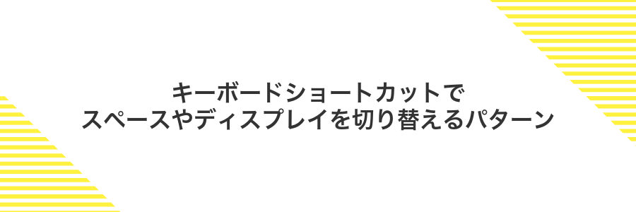 キーボードショートカットでスペースやディスプレイを切り替えるパターン