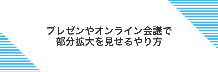 プレゼンやオンライン会議で部分拡大を見せるやり方