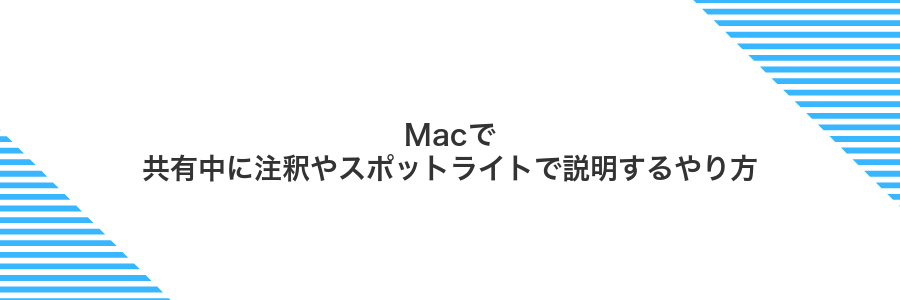 Macで共有中に注釈やスポットライトで説明するやり方