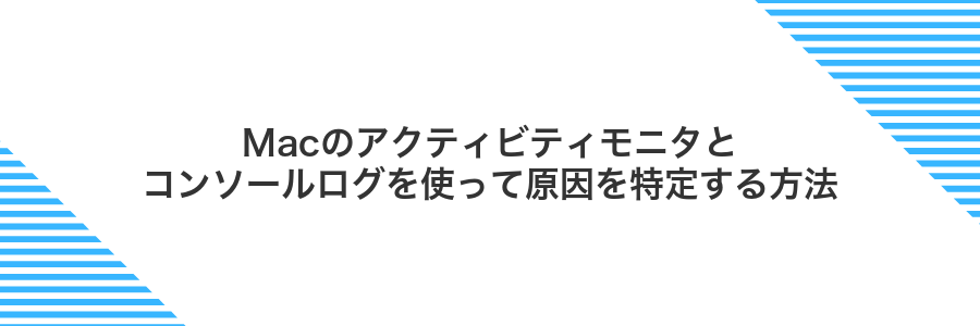 Macのアクティビティモニタとコンソールログを使って原因を特定する方法