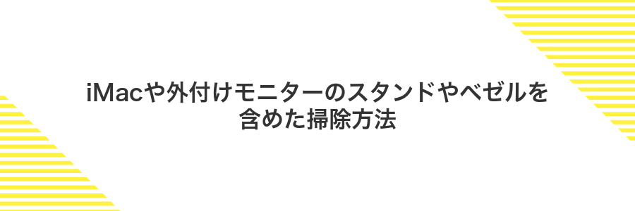 iMacや外付けモニターのスタンドやベゼルを含めた掃除方法