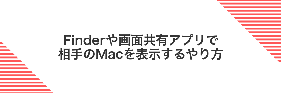 Finderや画面共有アプリで相手のMacを表示するやり方