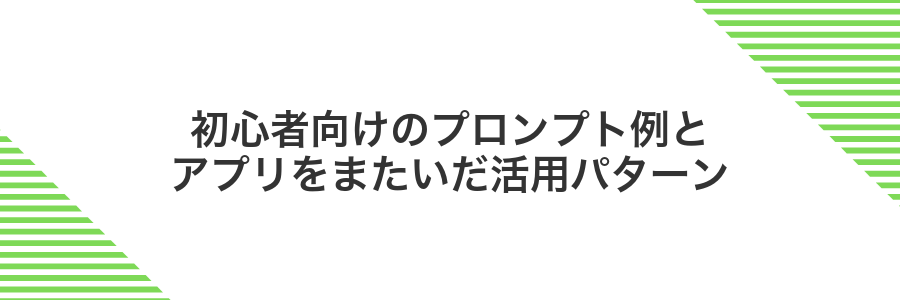 初心者向けのプロンプト例とアプリをまたいだ活用パターン