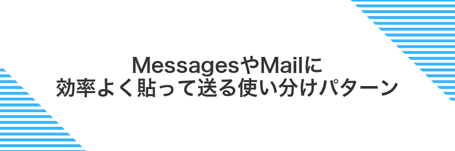 MessagesやMailに効率よく貼って送る使い分けパターン