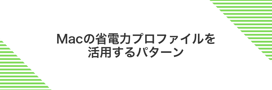 Macの省電力プロファイルを活用するパターン