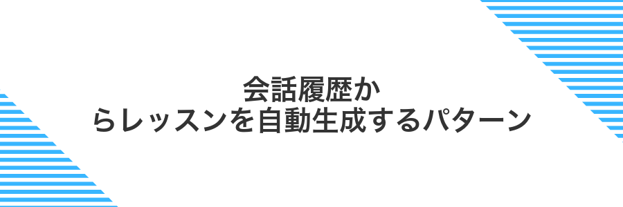 会話履歴からレッスンを自動生成するパターン