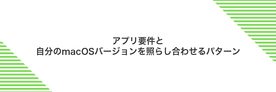 アプリ要件と自分のmacOSバージョンを照らし合わせるパターン