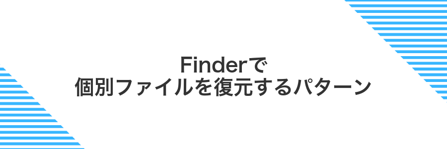 Finderで個別ファイルを復元するパターン