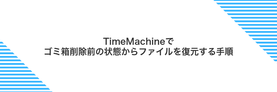 TimeMachineでゴミ箱削除前の状態からファイルを復元する手順