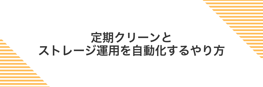 定期クリーンとストレージ運用を自動化するやり方