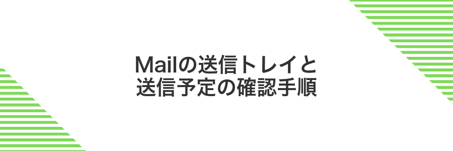 Mailの送信トレイと送信予定の確認手順