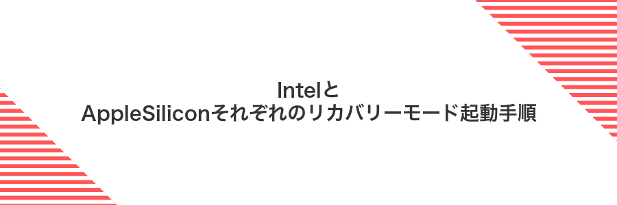 IntelとAppleSiliconそれぞれのリカバリーモード起動手順