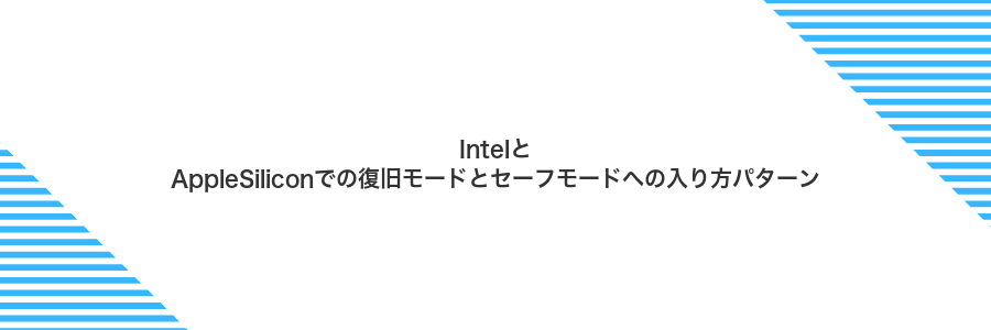 IntelとAppleSiliconでの復旧モードとセーフモードへの入り方パターン