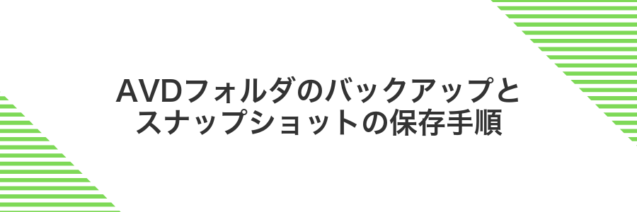 AVDフォルダのバックアップとスナップショットの保存手順