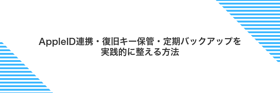 AppleID連携・復旧キー保管・定期バックアップを実践的に整える方法
