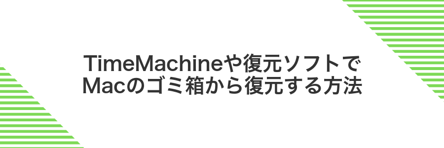 TimeMachineや復元ソフトでMacのゴミ箱から復元する方法