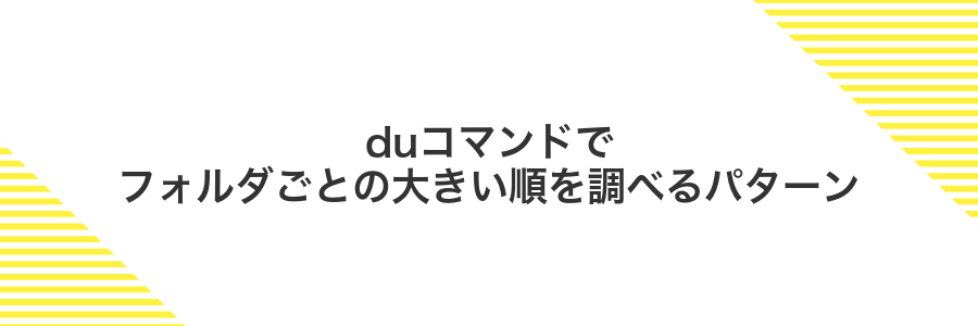 duコマンドでフォルダごとの大きい順を調べるパターン