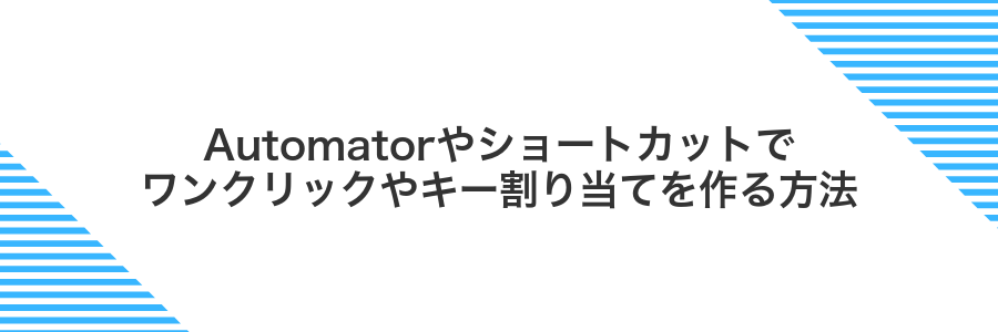Automatorやショートカットでワンクリックやキー割り当てを作る方法