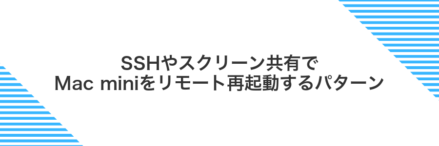 SSHやスクリーン共有でMac miniをリモート再起動するパターン
