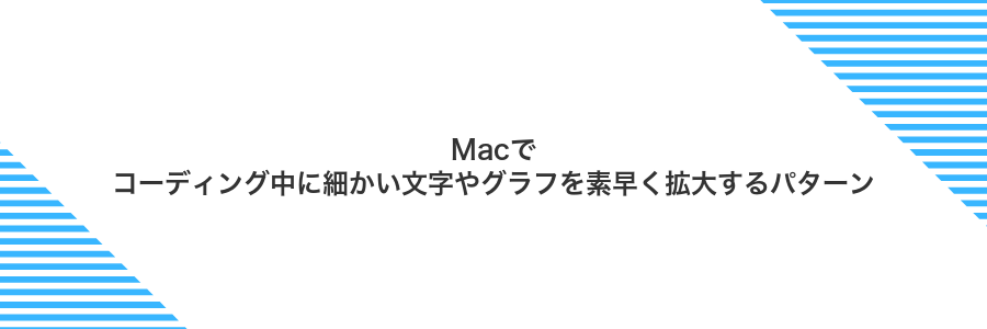 Macでコーディング中に細かい文字やグラフを素早く拡大するパターン