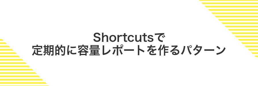 Shortcutsで定期的に容量レポートを作るパターン