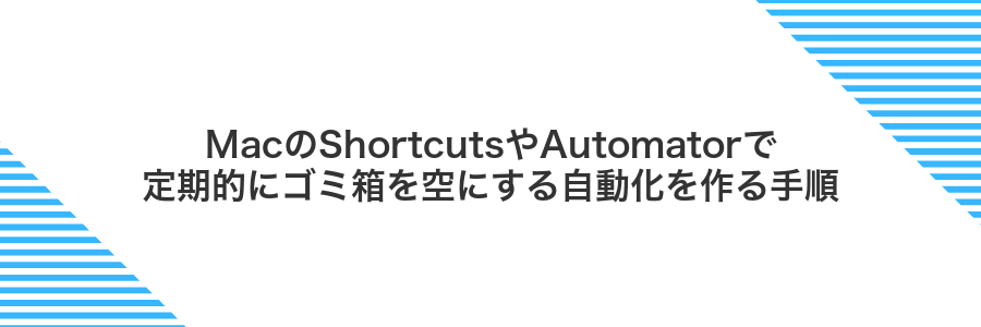 MacのShortcutsやAutomatorで定期的にゴミ箱を空にする自動化を作る手順