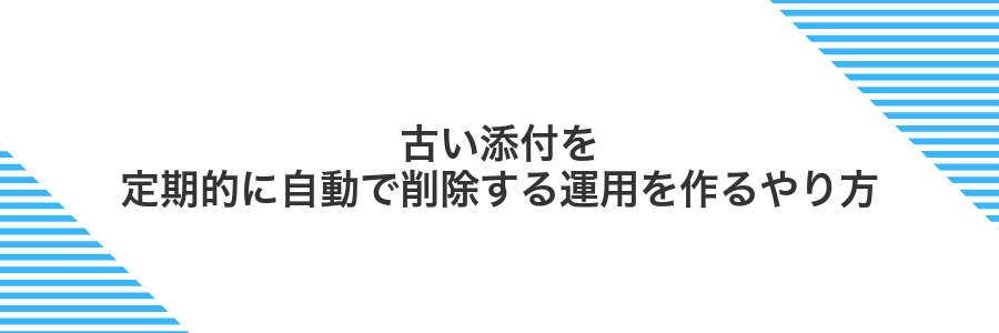古い添付を定期的に自動で削除する運用を作るやり方