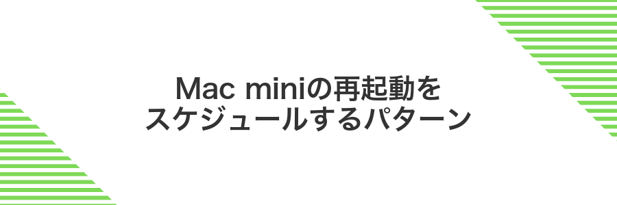 Mac miniの再起動をスケジュールするパターン
