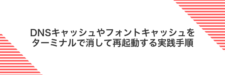 DNSキャッシュやフォントキャッシュをターミナルで消して再起動する実践手順
