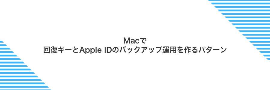 Macで回復キーとApple IDのバックアップ運用を作るパターン
