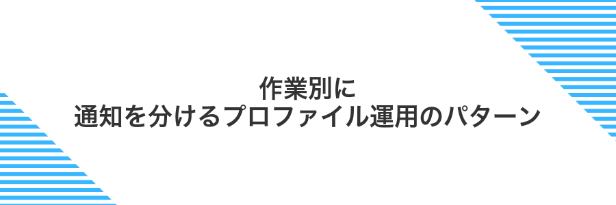 作業別に通知を分けるプロファイル運用のパターン