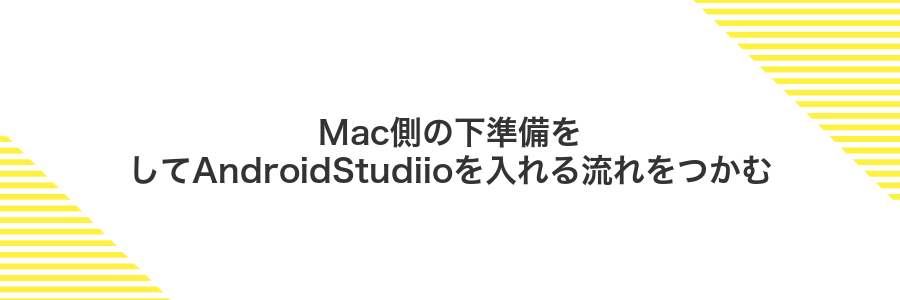 Mac側の下準備をしてAndroidStudiioを入れる流れをつかむ